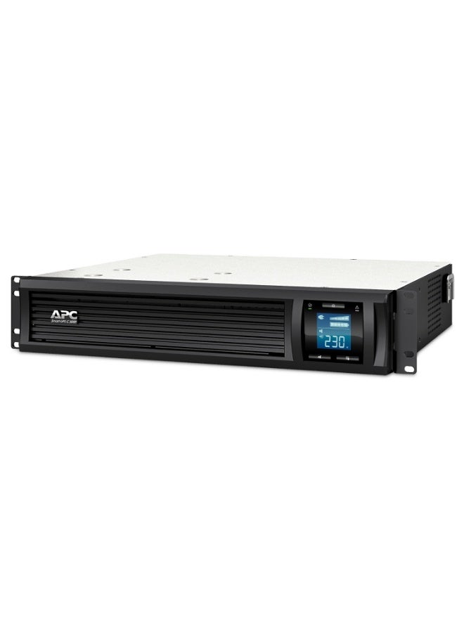 اي بي سي ‏SMC3000RMI2U | مزوّد طاقة غير منقطع (UPS) من APC طراز Smart-UPS C بقدرة 3000 فولت-أمبير، مزوّد بشاشة LCD، قابل للتركيب على الراك بحجم 2U، يعمل على 230 فولت - Image 1